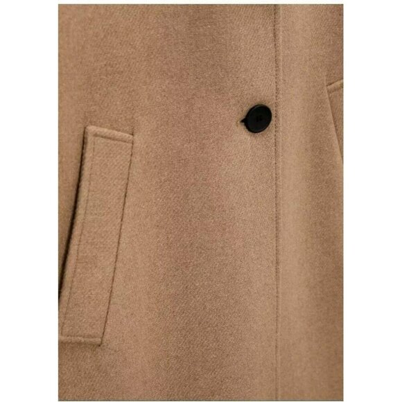 ZARA WOMEN'S FITTED WOOL BLEND DOUBLE-BREASTED COAT CAMEL/TAN S 8496 298 S - Picture 11 of 11